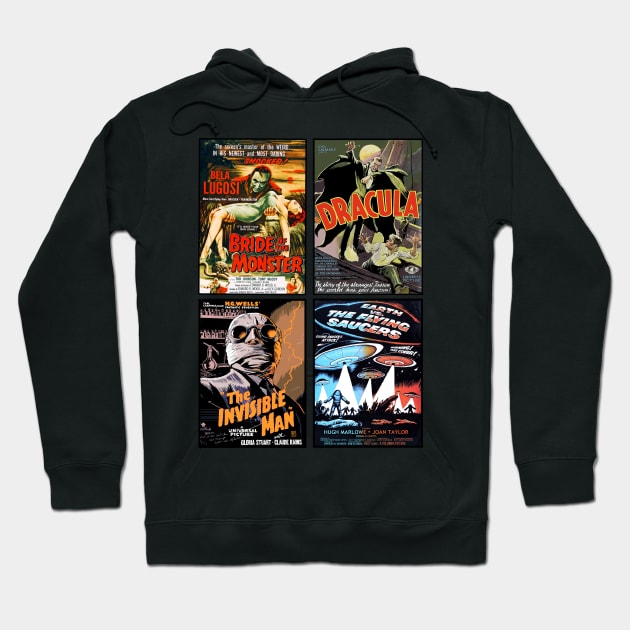 Vintage Horror Movies Collection #1 Hoodie by RockettGraph1cs